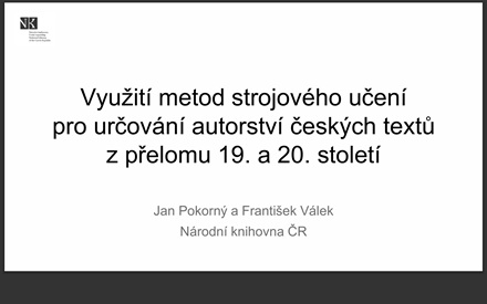 Využití metod strojového učení pro určování autorství českých textů z přelomu 19. a 20. století 