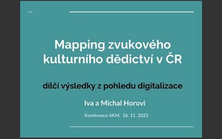Mapping zvukového kulturního dědictví v ČR 