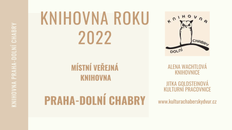 Knihovna roku 2022: Místní veřejná knihovna Praha-Dolní Chabry
