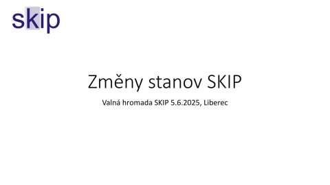 Změny stanov SKIP
