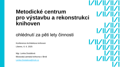 Metodické centrum pro výstavbu a rekonstrukci knihoven: ohlédnutí za pěti lety činnosti